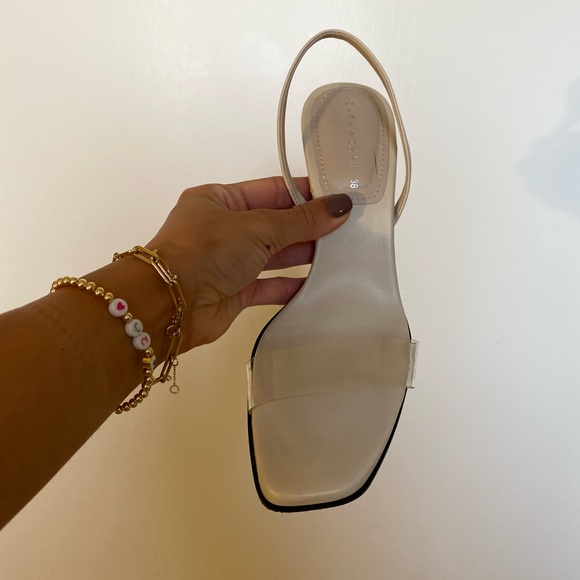 zara clear strap heels
